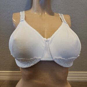 Olga White Lace Trim Bra